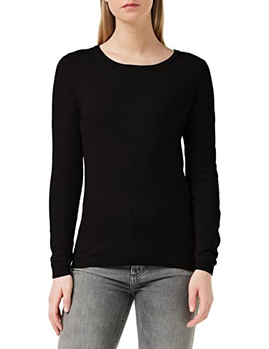 VERO MODA Vmcare Structure Ls O-Neck Blou Noos sweter damski, czarny, XXL