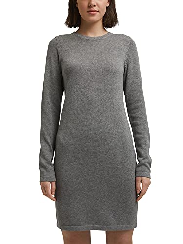 edc by ESPRIT Damska sukienka Essential z dzianiny, 039/Medium Grey 5, M, 039/Medium Grey 5, M