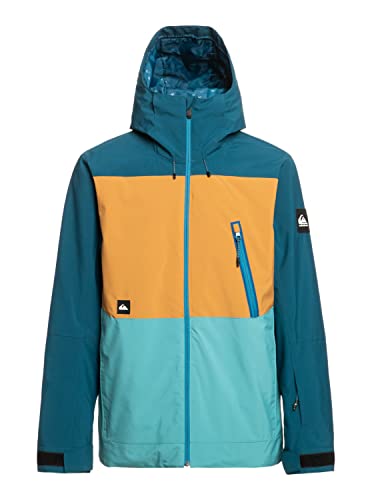 Quiksilver Sycamore Jk Męska kurtka Shell, Majolica Niebieska, L, Majolski niebieski, L