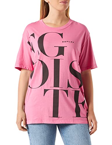 Replay Koszulka damska, 304 różowy wampir, S