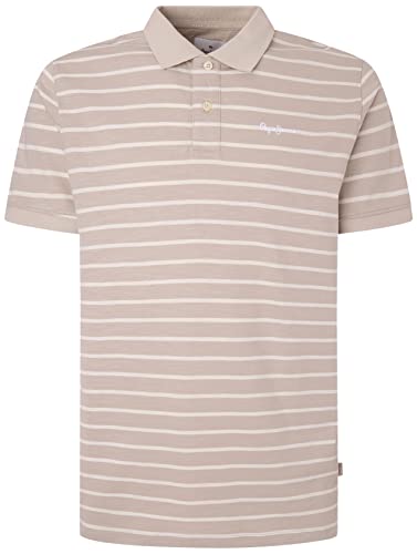 Pepe Jeans Pepe Stripes męska koszulka polo, Brązowy (malt), XS