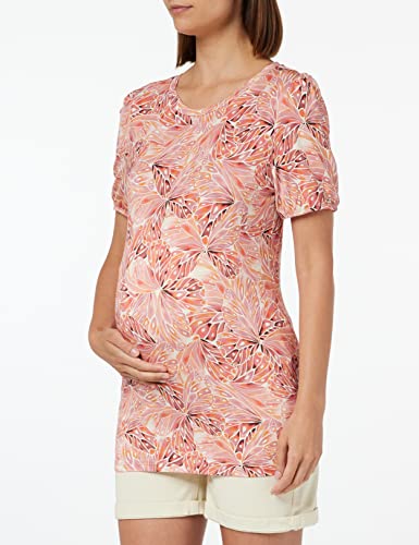 Supermom Damska koszulka z krótkim rękawem Florala z nadrukiem All Over, Mock Orange - N068, 44