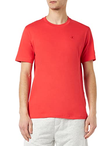 Champion Męski t-shirt Rochester 1919 z logo C, Crewneck S-s, Scarlet Red (KOR), rozmiar L, czerwony (kor), L