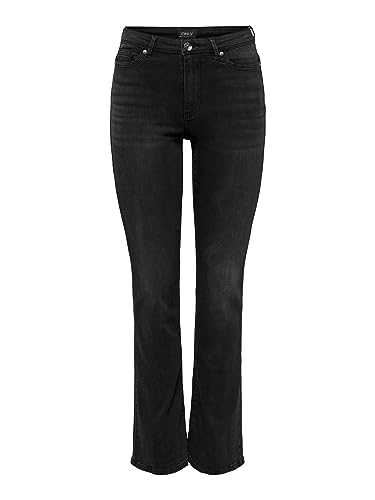 ONLY OnLWauw Life dżinsy damskie z wysokim stanem, Washed Black, 34-S-L