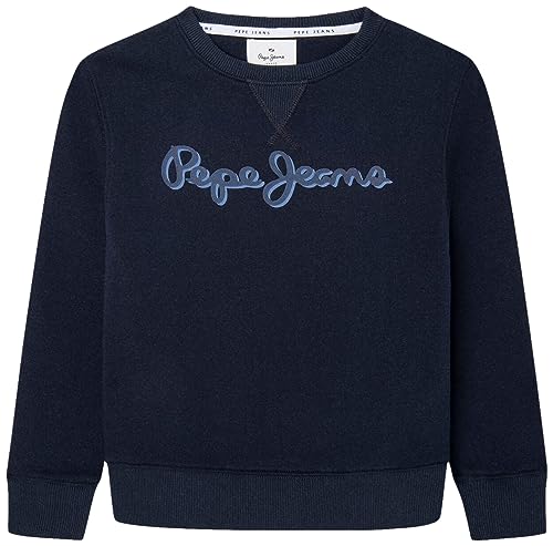 Pepe Jeans Bluza chłopięca Nolan Crew, Niebieski (Dulwich), 14 lat