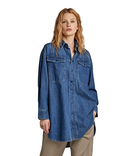 G-STAR RAW Damska koszula oversize (Faded Harbor D252-D331), XS