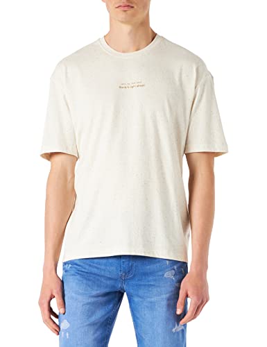 BLEND T-shirt męski, 110602/śnieg biały, M