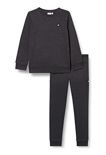 NAME IT Bluza chłopięca Nkmvimo Ls Sweat Set Bru Nn, czarny/paczka: czarny, 140