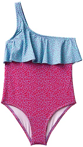 United Colors of Benetton Kostium dziewczęcy INTERO 31IU0I00G kostium kąpielowy, wielokolorowy, Fantasia animalier 72F, XS, Multicolore Fantasia Animalier 72f, XS