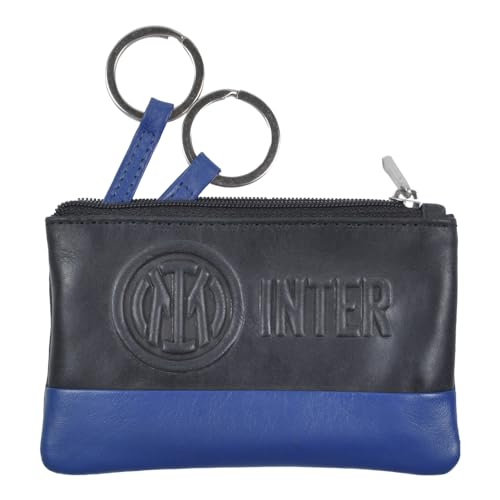 Inter Brelok Portmonetka Nerazzuro Skóra z wytłoczonym logo, oficjalny produkt 153209, Czarny, 12x8x2 cm