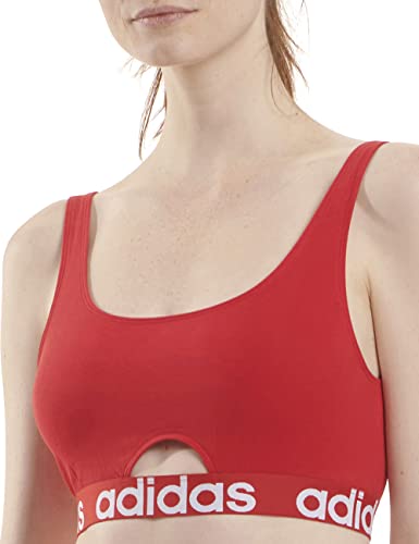 Adidas Sports Underwear Damski Biustonosz z Okrągłym Dekoltem, Żywa Czerwień, L