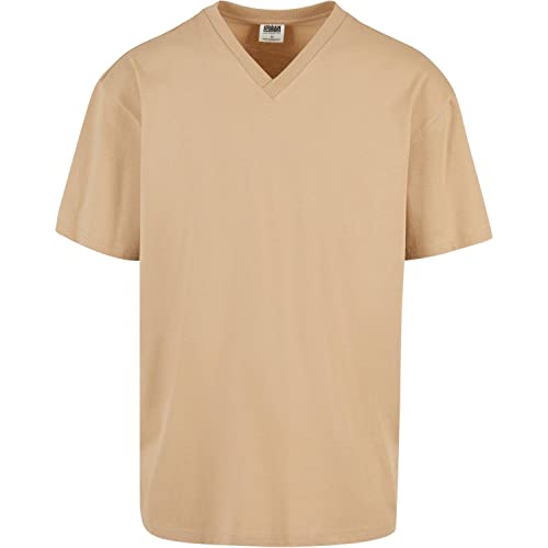 Urban Classics Męski t-shirt z dekoltem w serek, z dekoltem w serek, dla mężczyzn, dostępny w wielu różnych kolorach, rozmiary S-5XL, beżowy (Unionbei), 3XL