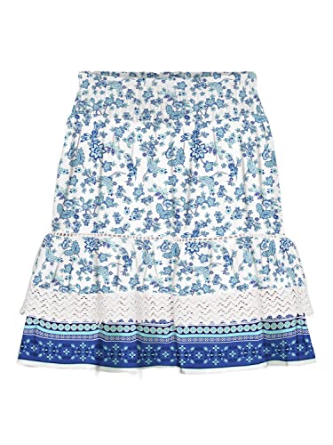 VERO MODA Damska spódnica Vmmilan Hw Short Skirt WVN, Dazzling Blue/Aop:mira, XS