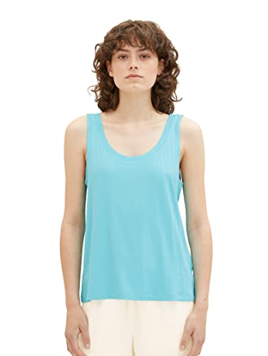 TOM TAILOR Damski 1036795 Top, 26007-Teal Radiance, S, 26007 - Teal Radiance, S