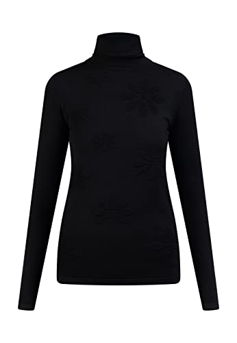 NAEMI Damski sweter z dzianiny z golfem 10424935-NA01, czarny, XS/S, czarny, XS-S