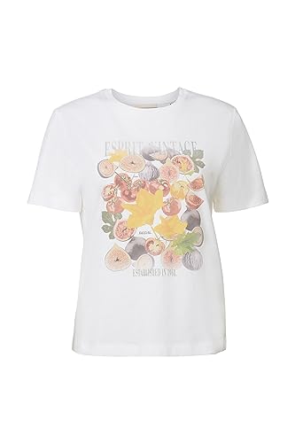 ESPRIT T-shirt damski, 100 / biały, XL