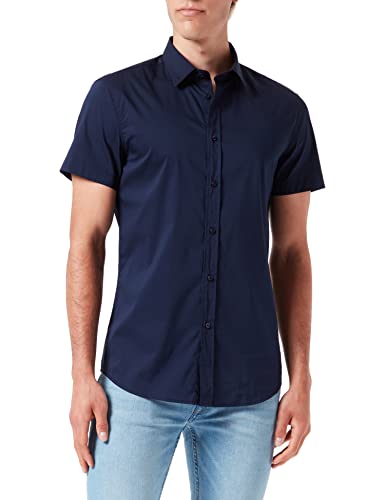 United Colors of Benetton Męska bluzka Camicia 5AWR5QH38, Blu 016, XXL