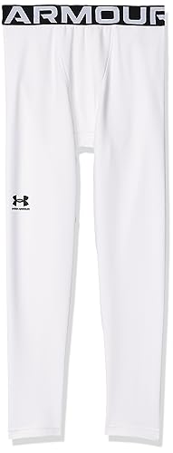 Under Armour Coldgear Armour legginsy dla chłopców Biały (100)/czarny M
