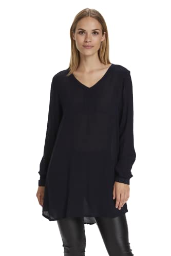 KAFFE Damska bluza z długim rękawem Knee Długość, Midnight Morski, 50