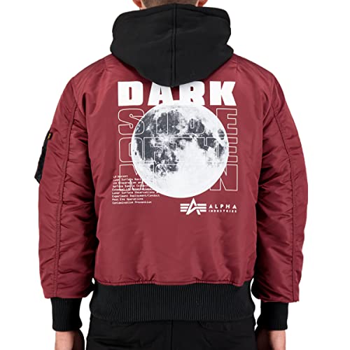 ALPHA INDUSTRIES Męska kurtka bomberka, burgundowy, M
