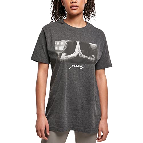 Mister Tee Damska koszulka Le Papillon Oversize, antracyt, XS