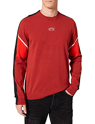 BOSS Rafio sweter męski, Medium Red611, L