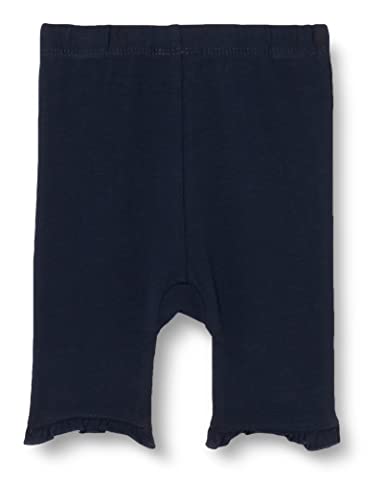s.Oliver Junior Baby Girls Capri legginsy z falbankami, niebieskie, 74, niebieski, 74 cm