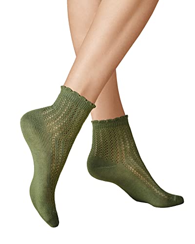 KUNERT Skarpety damskie Classic Crochet Fashion, oliwkowo-zielony, 35-38 EU