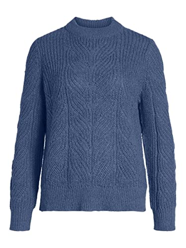 Object Damski sweter z dzianiny z długim rękawem, Bijou Blue, L