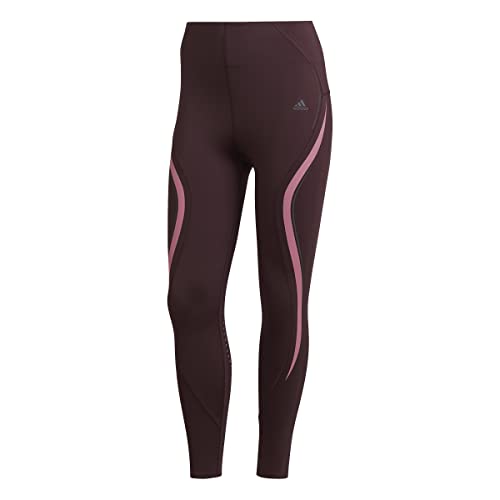 adidas Damskie legginsy Tlrd Lux 78 Tig, marsom/różowy, M, Marsom/Rosgoz, M