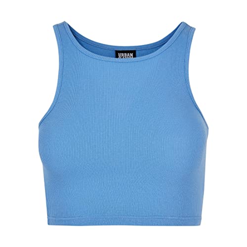 Urban Classics Ladies Cropped Rib Top, Kobiety Biustonosz tank top, Horizonblue, Horizonblue, XL