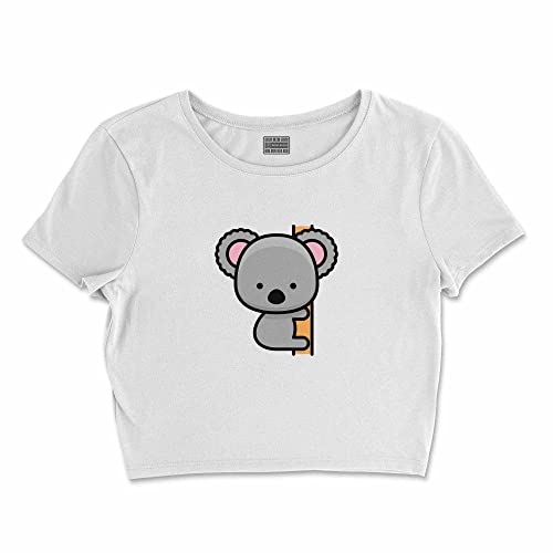 Bona Basics, Damski T-shirt basic, z nadrukiem cyfrowym, 100 bawełny, biały, swobodny, damski top, rozmiar: XL, biały, XL
