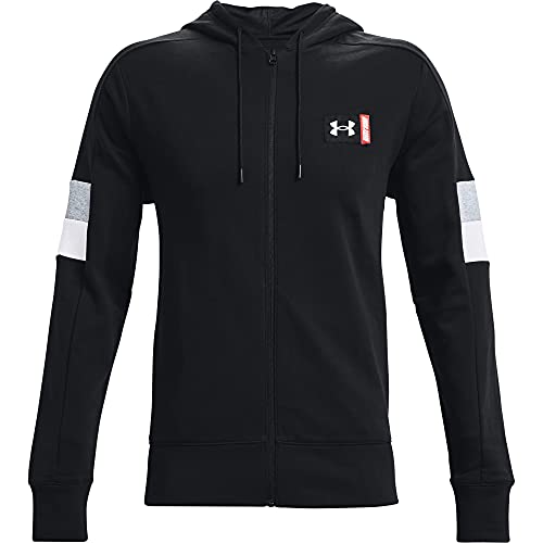 Under Armour Baseline Full-Zip T-Shirt bluza męska, czarny (001)/biały., S