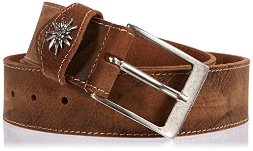 MGM Unisex pasek do stroju ludowego z szarotką, nugat, 100, Nougat, 100