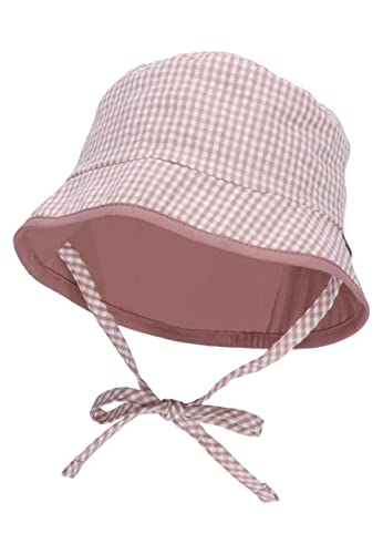 Sterntaler Dziecięca czapka wędkarska Vichy w kratkę, uniseks, różowa, normalna, Rosa, 49
