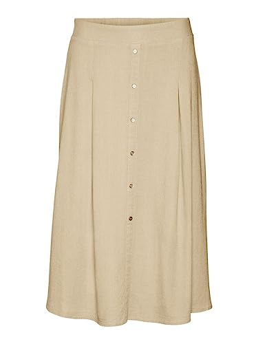 VERO MODA Damska spódnica Vmjesmilo Hw Calf WVN Ga Noos Rock, Irish Cream, L