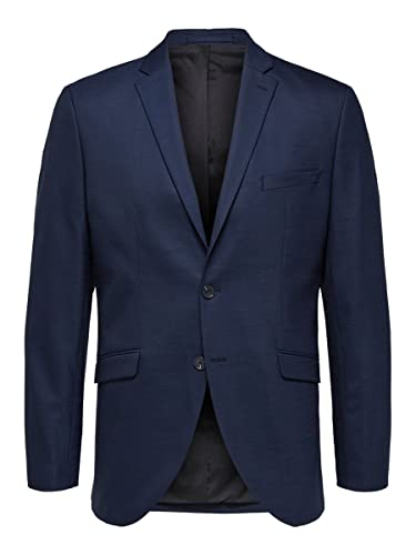 Selected Męska marynarka Slhslim-mylostate Dk Blue BLZ B Noos, Niebieski (ciemnoniebieski ciemnoniebieski), 60 PL