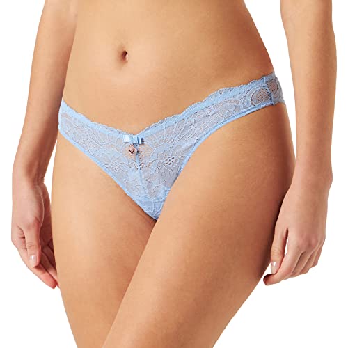 Emporio Armani Women's Eternal Lace Brazilian Brief Majtki Stringi Damskie, Periwinkle, S