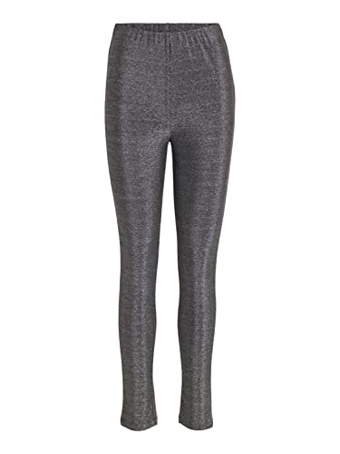 Vila Damskie legginsy Vispice Glitter Hw Ka, Silver, XS