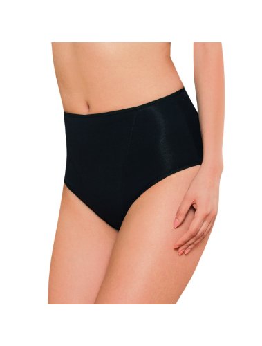 Nur Die Figi bawełniane, z efektem modelującym, majtki maxislips, wysoka talia, bielizna damska, majtki, czarny, XL