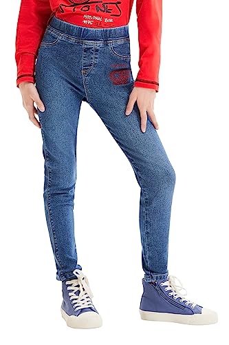 Desigual Dziewczęce legginsy EMM, niebieski, 4 Lata