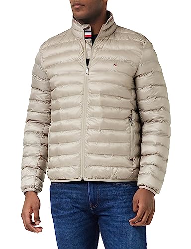 Tommy Hilfiger Męska kurtka z recyklingu, tkana, KAMIEŃ, XL