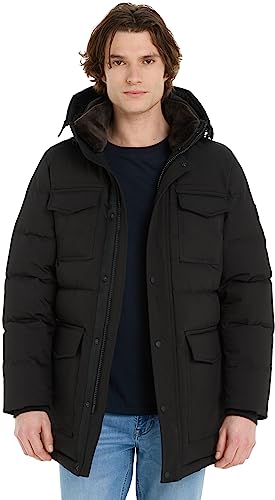 Tommy Hilfiger Rockie Utility Parka męska kurtka tkana, Czarny, S