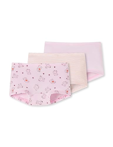 Schiesser Dziewczęce 3-pak bielizny szorty wysoki krój - 95/5 organiczna bawełna organiczna - rozmiar od 92 do 140, Posortowane 1_180025, 140