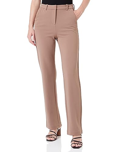 Bestseller A/S Damskie spodnie VMZAMIRA MR Slim Straight Pant GA NOOS, brązowe Lentil, XS/32, Brown Lentil, (XS) W / 32L