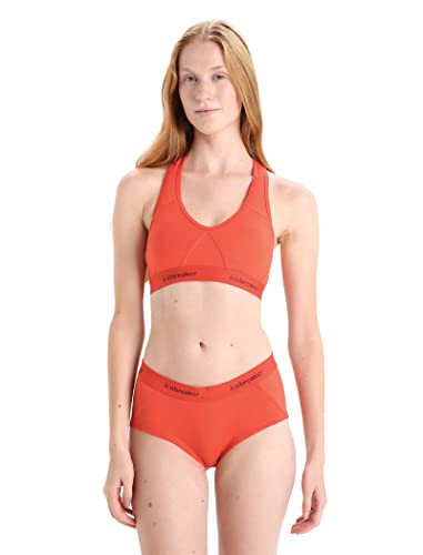 Icebreaker Merino Damski biustonosz sportowy Sprite Racerback Vibrant Earth, XS, Vibrant Earth, XS