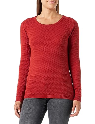 Bestseller A/S Damski sweter VMCARE Structure LS O-Neck BLOU NOOS, Red Ochre, M, Red Ochre, M