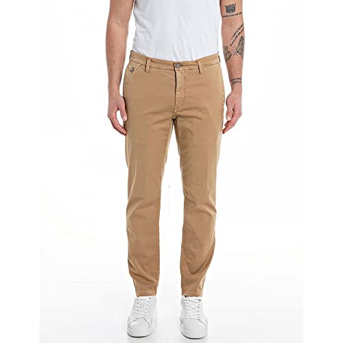 Replay Benni X-lite Plus spodnie męskie, 325 Havana, 34W / 34L