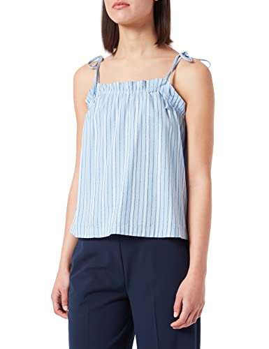 ICHI Damska koszulka Ihgarcelle to ramiączka, 154030 / Chambray Blue, 36 PL