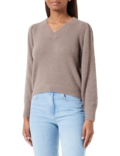 Bestseller A/S Damski sweter VMNEWPOILU LS V-Neck Boo, brązowy Lentil, S, Brown Lentil, S